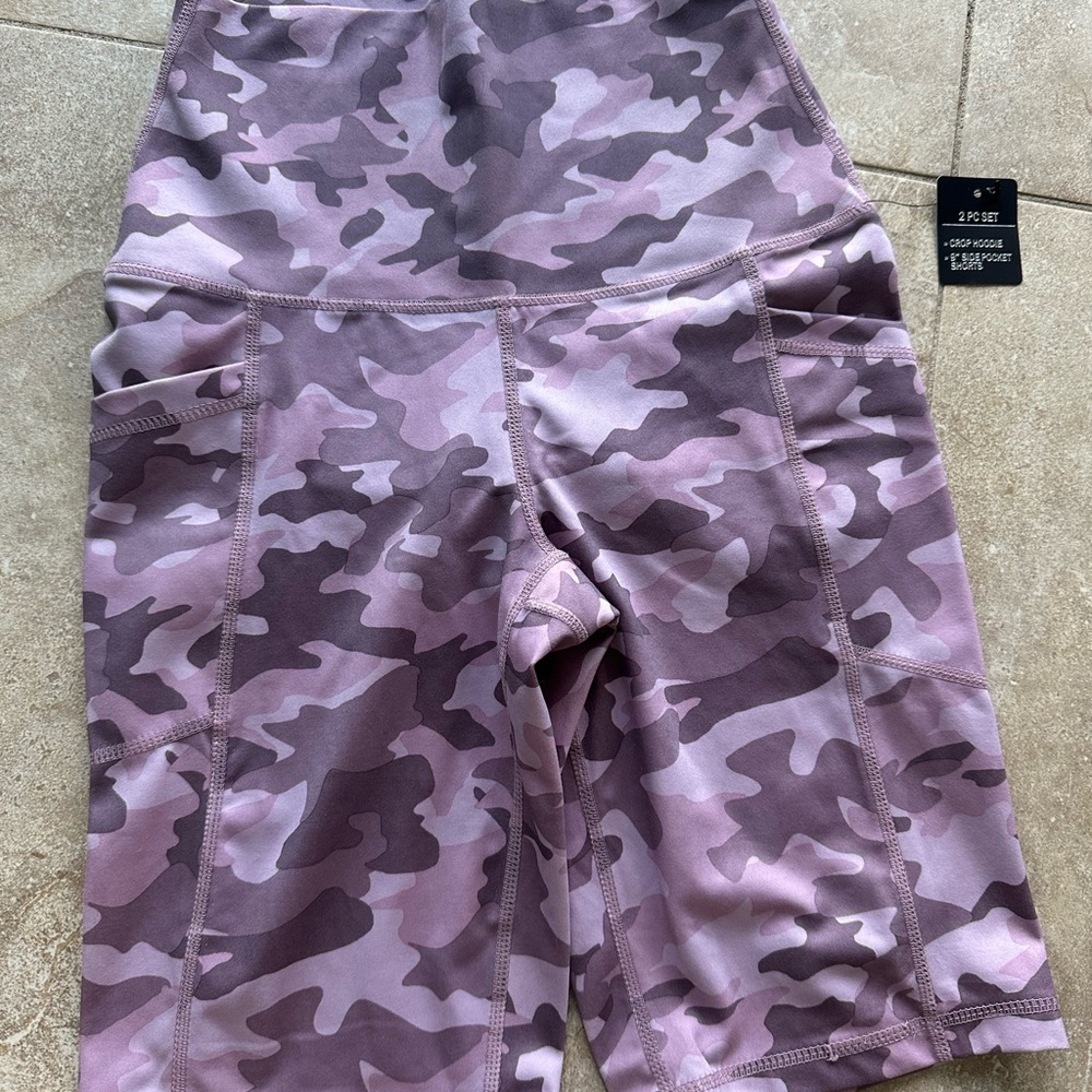 Pink Camouflage Biker Shorts NWT